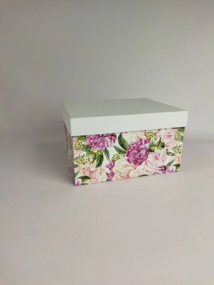 Коробка подарочная пион 23*19*13см