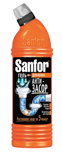 SANFOR средство д/очистки труб на кухне 750г