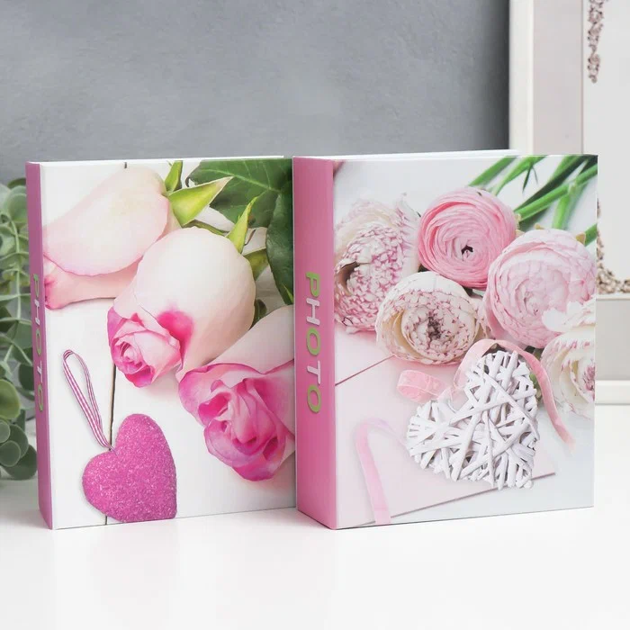 Фотоальбом 10*15см на 100 фото нежные цветы 7867461