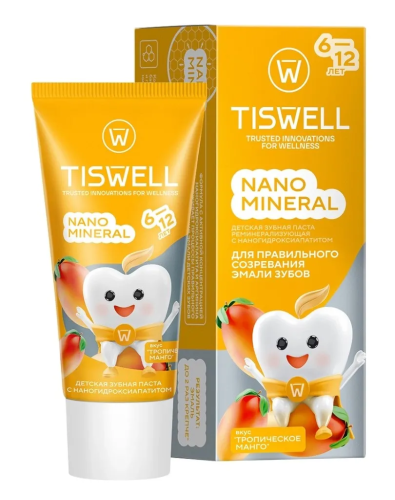 TISWELL паста зубная детская 6+ манго 60г