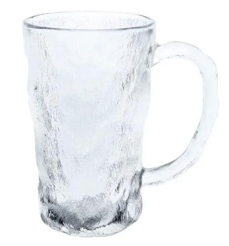 Кружка стекло мятый эффект 300мл L 230124