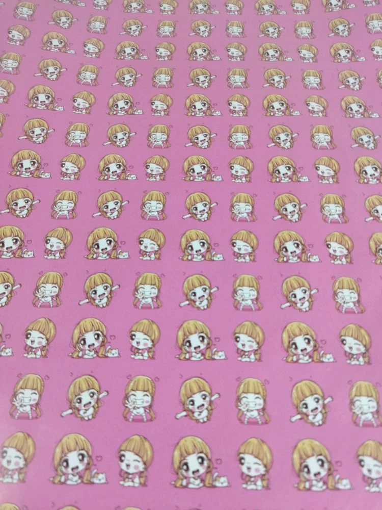 Бумага упаковочная 100*70см девочка-аниме 91603