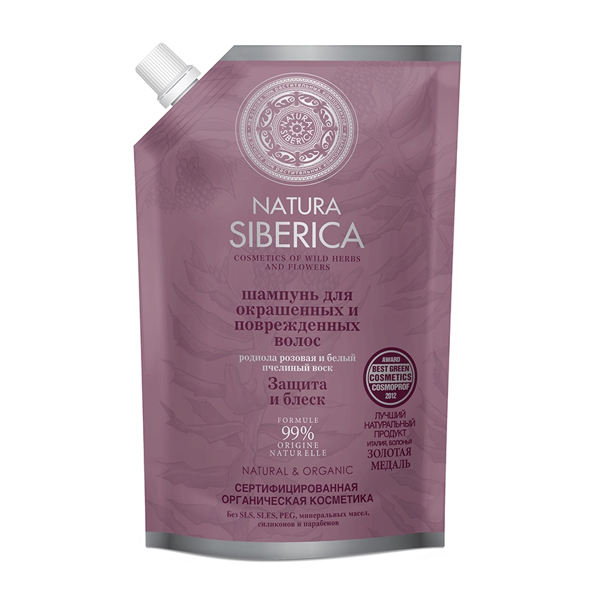 NATURA SIBERICA шампунь д/окрашенных волос защита и блеск мяг.уп. 500мл 4431