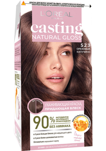 LOREAL CASTING NATURAL GLOSS краска д/волос т.523 ореховый капучино