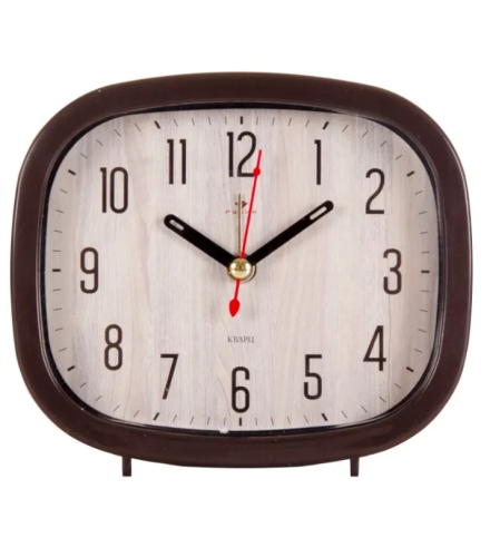 РУБИН будильник кварц цв.т.коричневый эко стиль В5-008/20