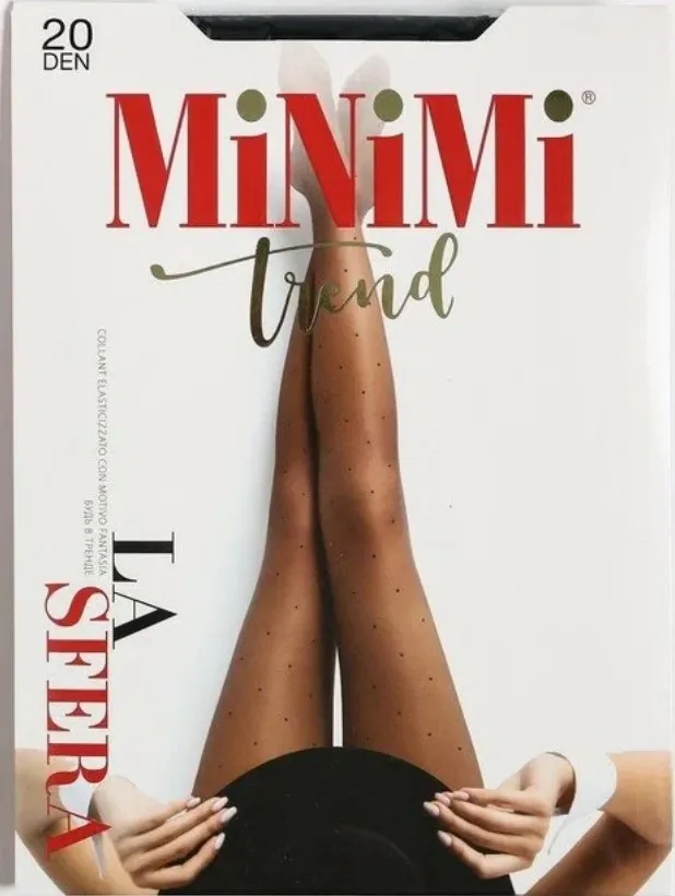 MINIMI колготки женские la sfera мелкий горох 20 nero р.2