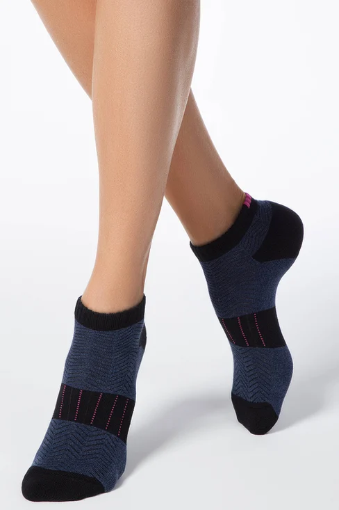 CONTE носки женские active короткие махр.стопа 16С-92СП т.синий р.23