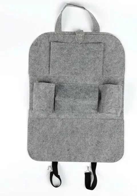 Органайзер на спинку сиденья цв.серый 55*41см