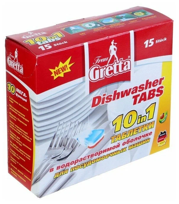 FRAU GRETTA таблетки д/пмм 10в1 водорастворимая оболочка 30шт