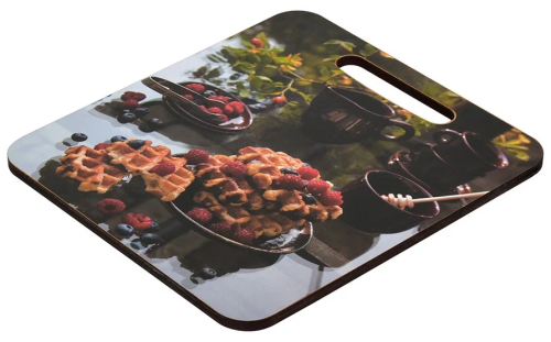 MARMITON доска разделочная чаепитие деревянная 21*19,5*0,6см