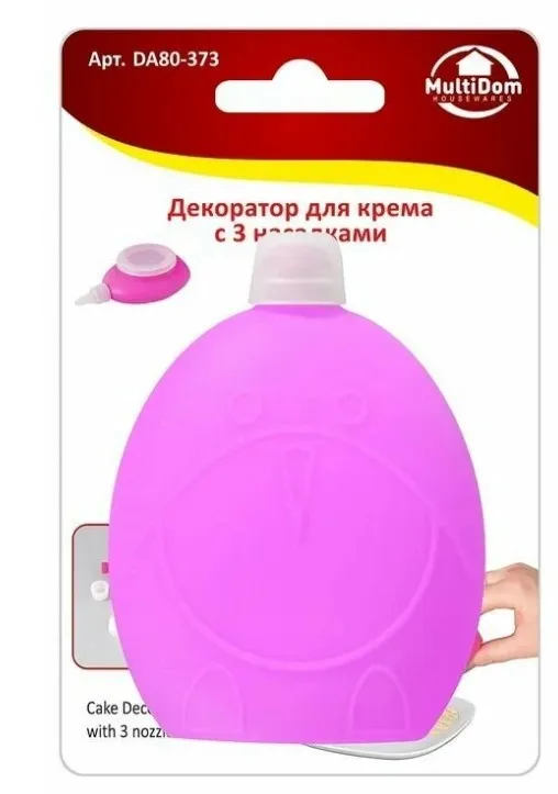 МУЛЬТИДОМ декоратор д/крема с 3 насадками 90мл DA80-373