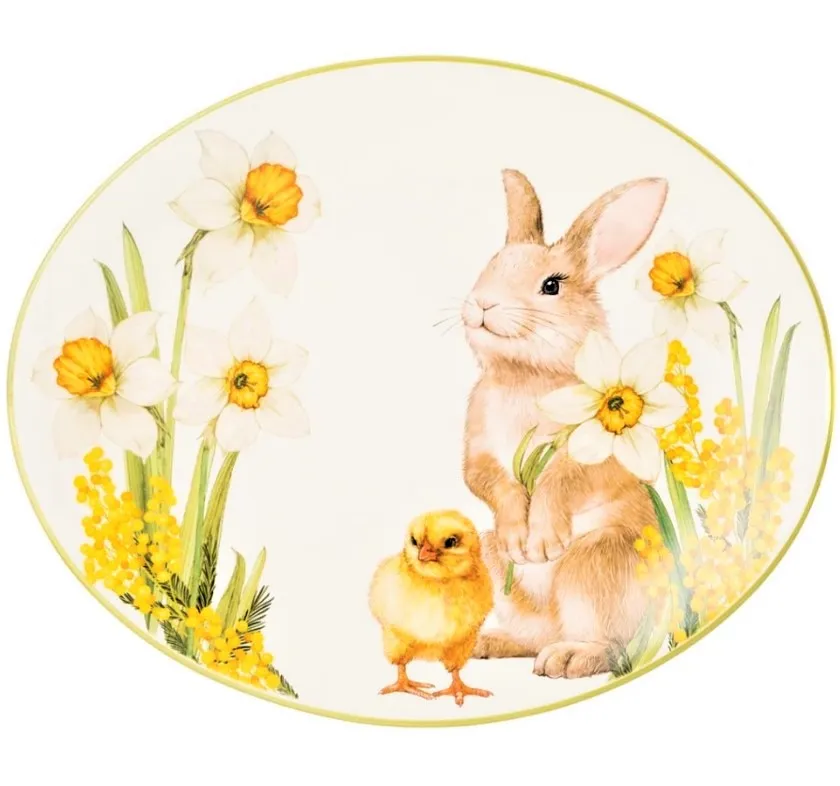 AGNESS Sunday блюдо овальное 31,5*25,5*3см 358-2197