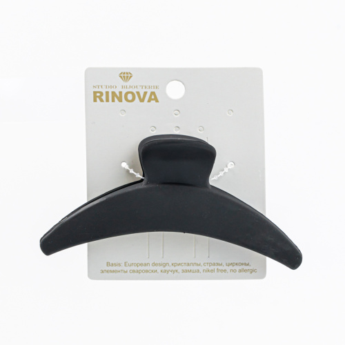 RINOVA краб д/волос черный дизайн французский большой 9-11см 500305