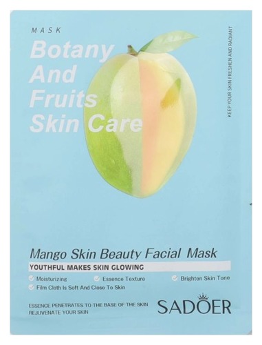 Sadoer Маска для лица тканевая с экстрактом манго Botany And Fruits, 25 г