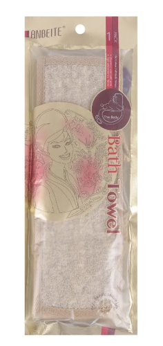 ANBEITE Мочалка массажная махра, нейлон 10*70см L 230392