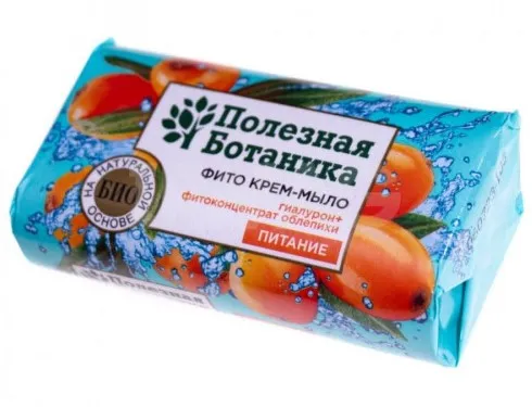 ПОЛЕЗНАЯ БОТАНИКА Фито крем-мыло туалетное гиалурон фитоконцентрат облепихи питание 90г