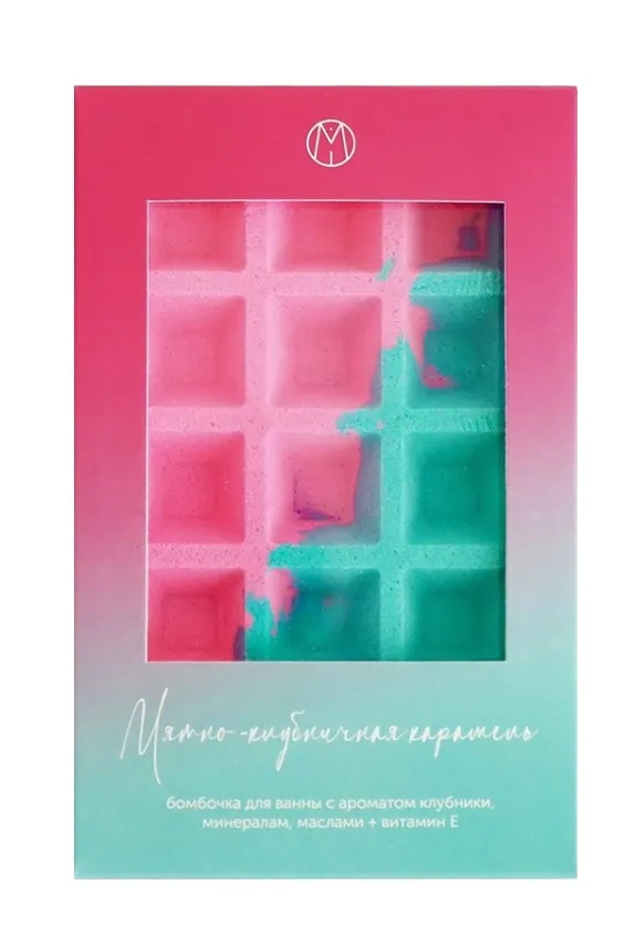 MiPASSiON бомбочка д/ванн вафля мятно-клубничная карамель 140г