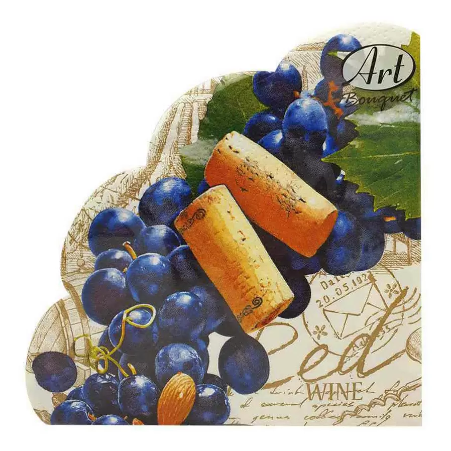 BOUQUET Art rondo салфетки столовые виноградный венок 3сл. 12л