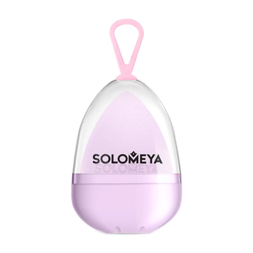 SOLOMEYA спонж д/макияжа косметический меняющий цвет purple-pink