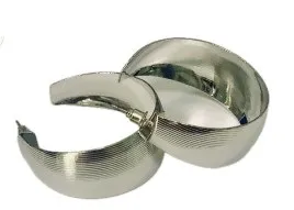 Серьги полукольца широкие цв.серебро L 230705