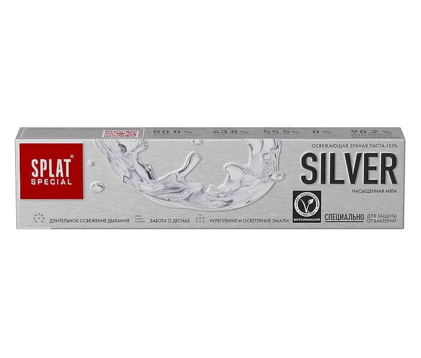SPLAT SPECIAL паста зубная silver cеребро 75мл