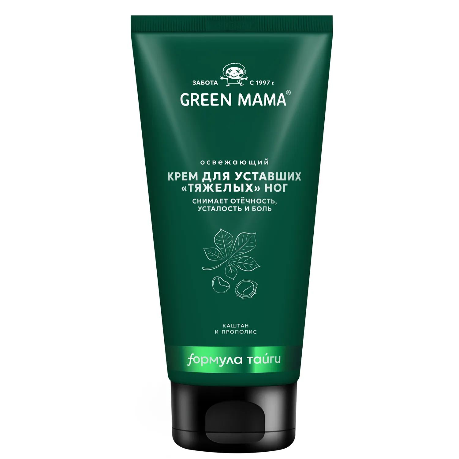 GREEN MAMA крем освежающий д/уставших тяжелых ног каштан и прополис 170мл