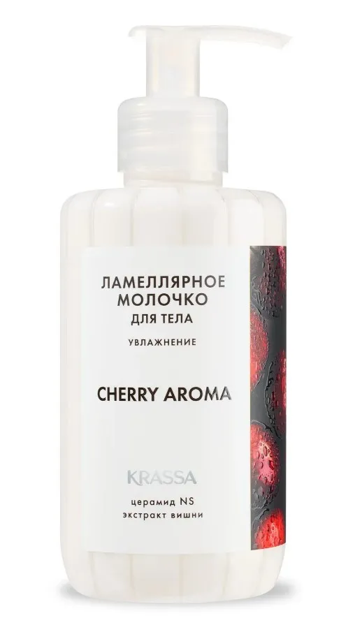 KRASSA AROMA молочко-флюид д/тела увлажнение вишня 300мл