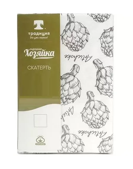 ТРАДИЦИЯ скатерть рогожка артишоки 120*145см 6024