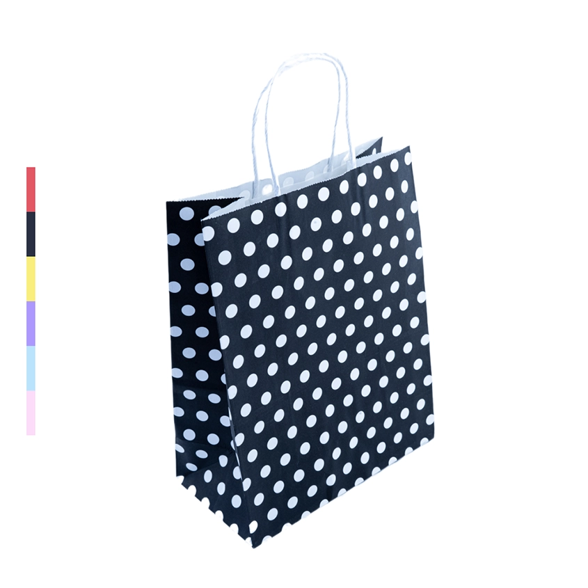 Пакет подарочный бумажный горох 21*27*11см EL231106288