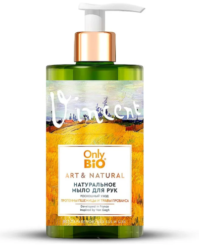ONLY BIO ART & NATURAL мыло натуральное д/рук протеины пшеницы и травы прованса 420мл