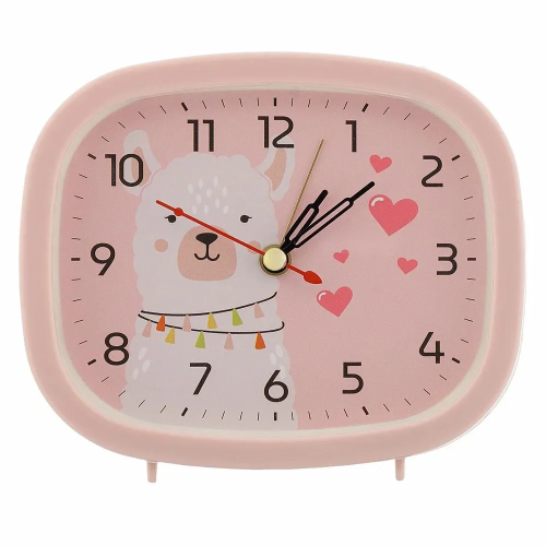 РУБИН будильник кварц цв.розовый альпака В5-018