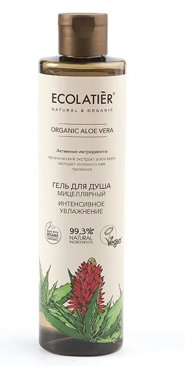 ECOLATIER Оrganic гель д/душа мицеллярный интенсивное увлажнение aloe vera 350мл
