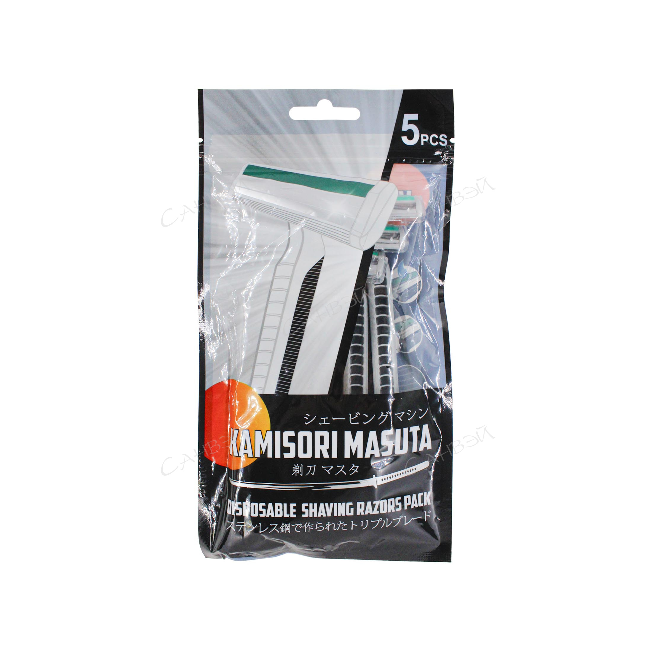 KAMISORI MASUTA станок д/бритья одноразовый 3 лезвия 5шт