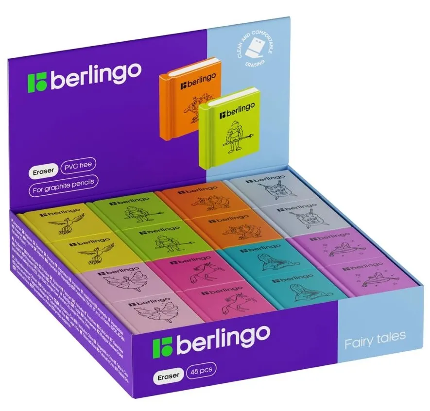 BERLINGO ластик fairy tales термопластичная резина 2,8*2,5см/48