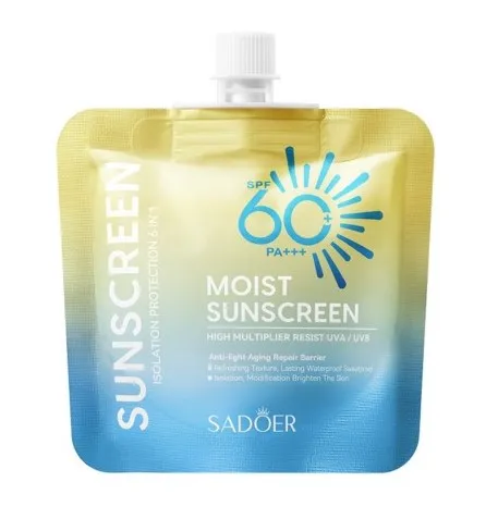 SADOER крем д/лица и тела солнцезащитный SPF60+PA+++ 30г дой-пак