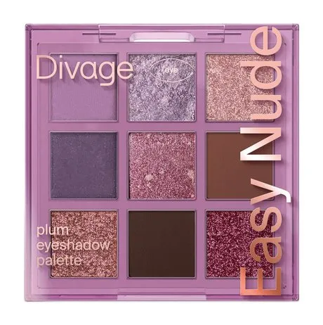 DIVAGE палетка теней д/век easy nude plum eyeshadow palette