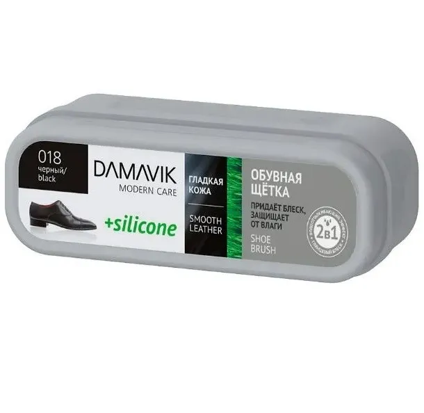 DAMAVIK обувная щетка silicone губка с пропиткой черная