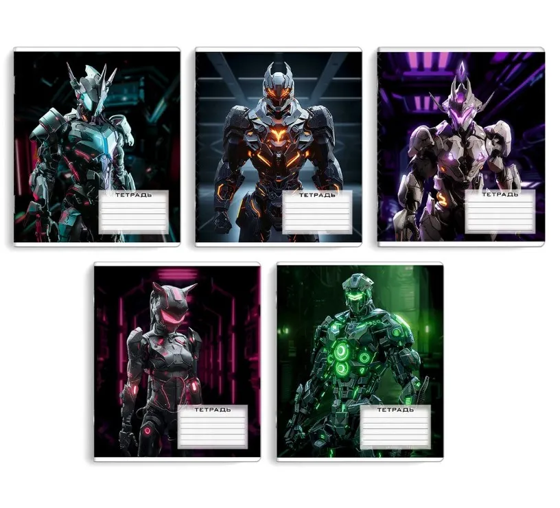 Тетрадь 12л клетка роботы 68520