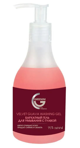 GREENINI гель д/умывания бархатный с гуавой 235мл