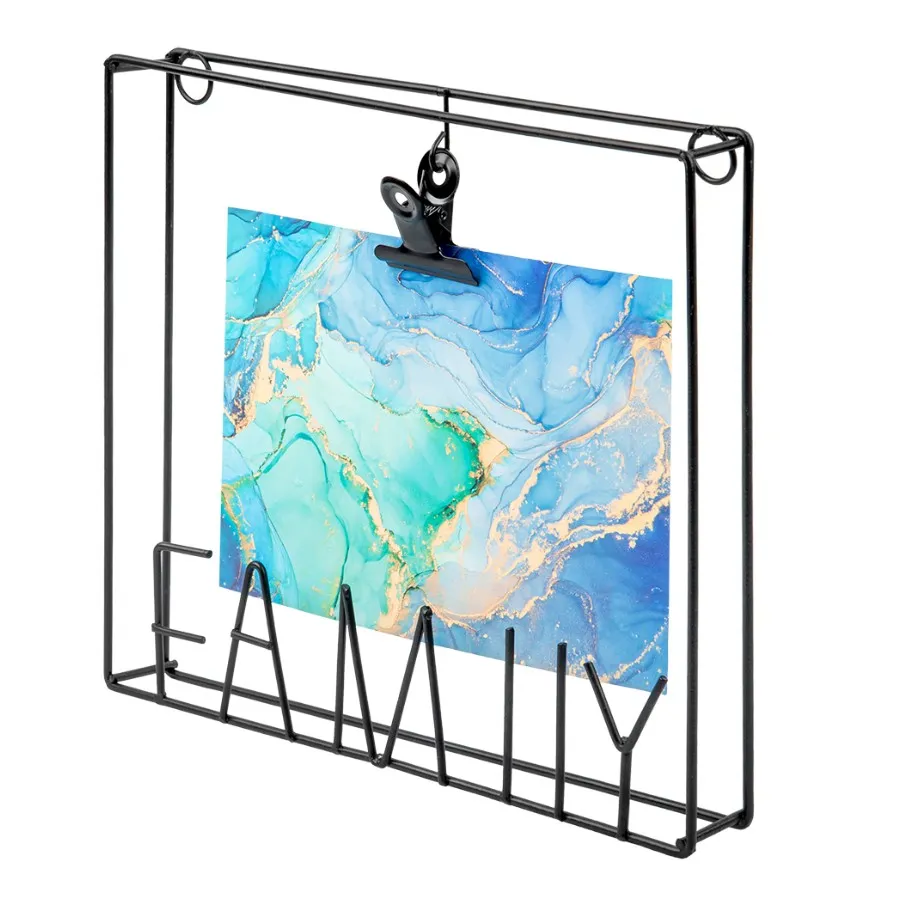 Фоторамка металлическая семья черный 23*20*30см Fancy14