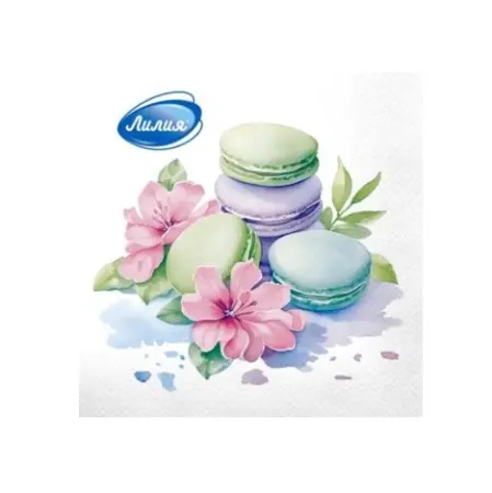 ЛИЛИЯ салфетки столовые десерт 2сл. 33*33см 20шт