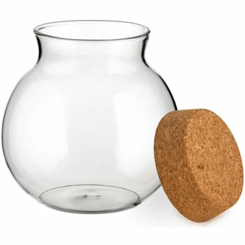 TECO банка д/сыпучих из стекла с пробковой крышкой TC-J500-03