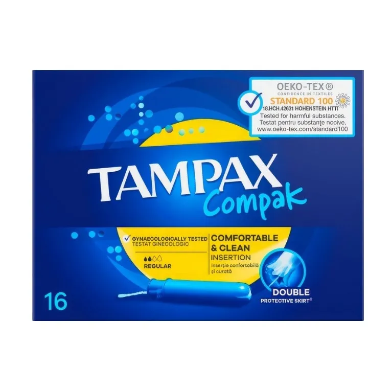 TAMPAX Сompak regular тампоны 16шт TM 116/383/589
