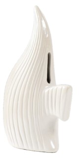 Копилка рыбка скалярия белый перламутр 12,5*6,3*18см 9735389