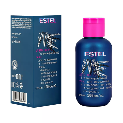 ESTEL ME гель д/окрашенных и тонированных волос это цвет/ламинирование 100мл