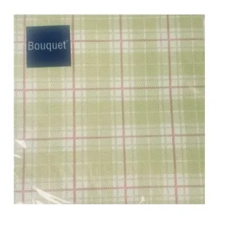 BOUQUET Home сollection салфетки столовые клетка золотая 3сл. 20шт