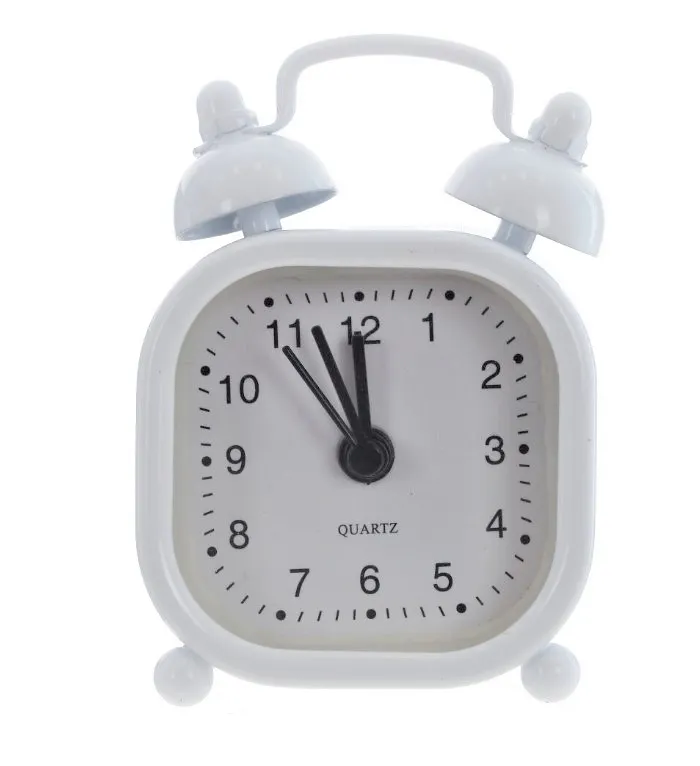 Будильник белый 5*2*7см 797892