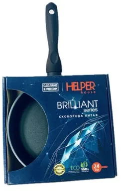 HELPER Brilliant сковорода цв.графит покрытием soft touch 24см BR8024