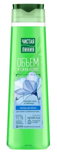 ЧИСТАЯ ЛИНИЯ шампунь д/тонких ослабленных волос пшеница и лен 400мл
