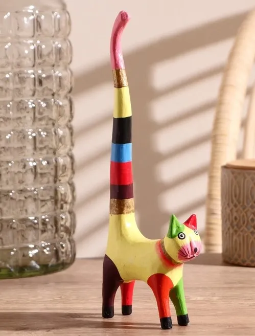 Сувенир кошка дерево 10*3,5*25см 2630540